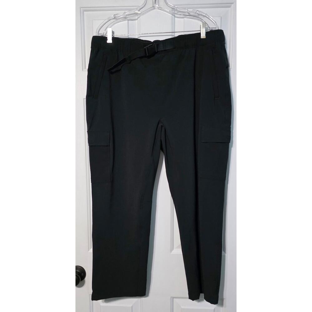 Eddie Bauer Pants Womens T16 Black Fleece Lined Cargo Straight Leg Stretch Hike